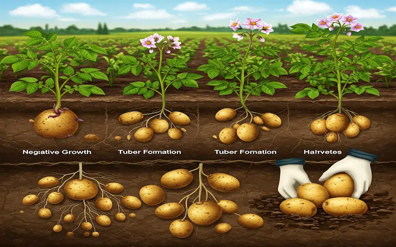 potato growth stages pictures