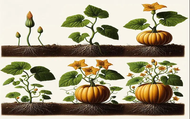 Pumpkin growth stages pictures