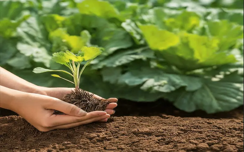 Soil preparation for planting patty pan squash plant