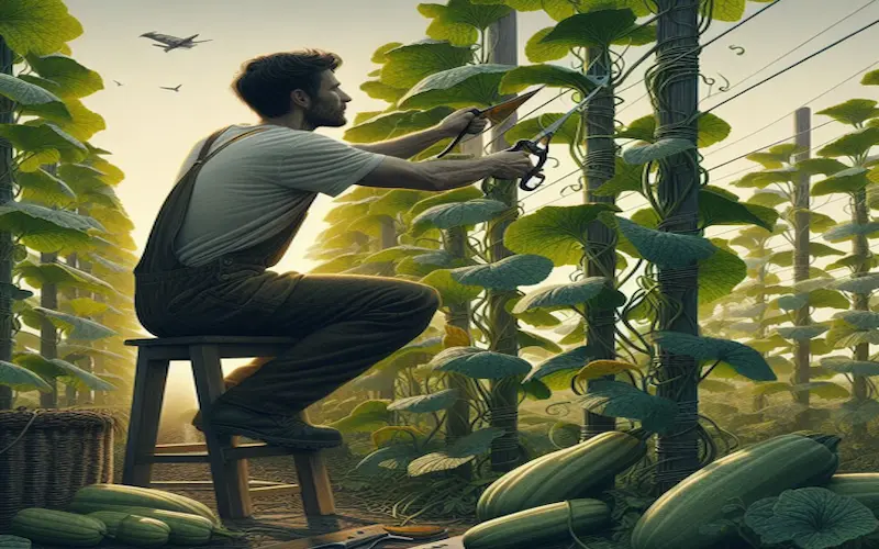 How to grow Summer squash vertical