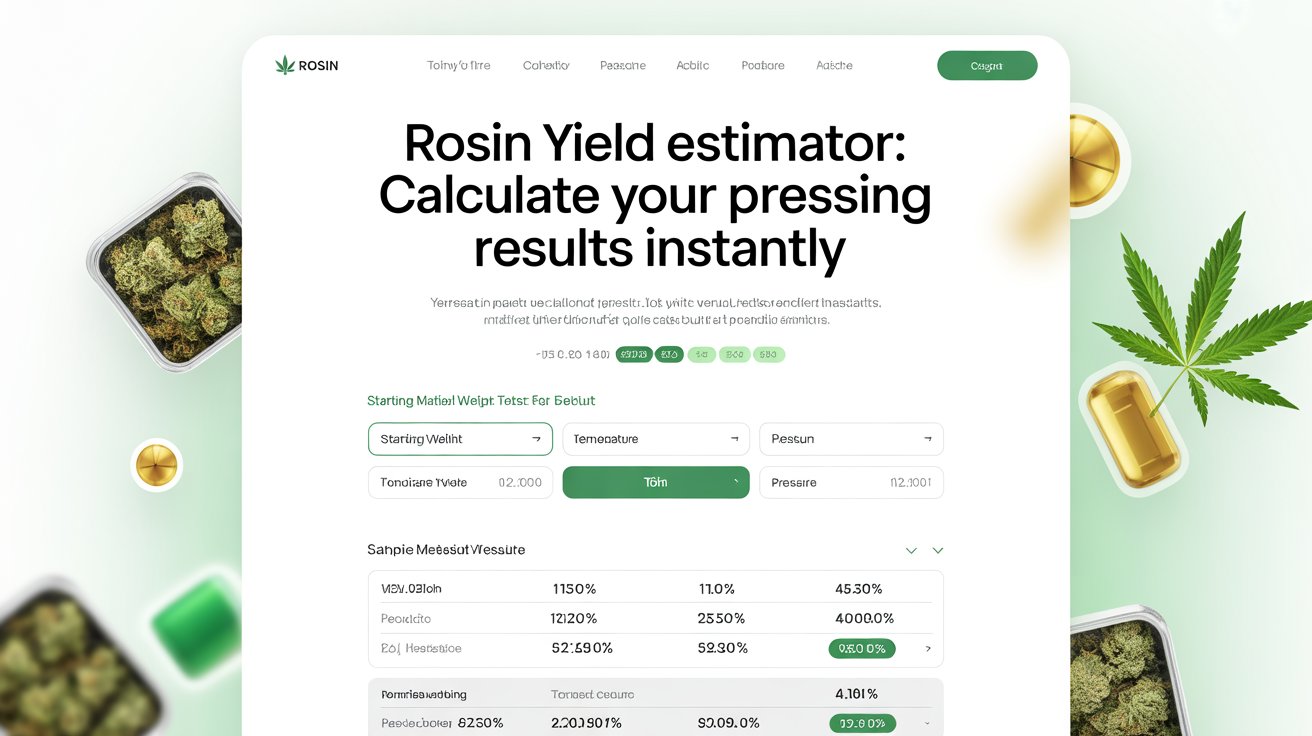 Rosin Yield Estimator: Calculate Your Pressing Results Instantly