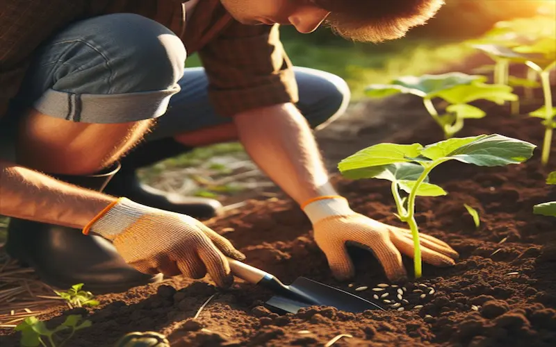 Summer squash planting